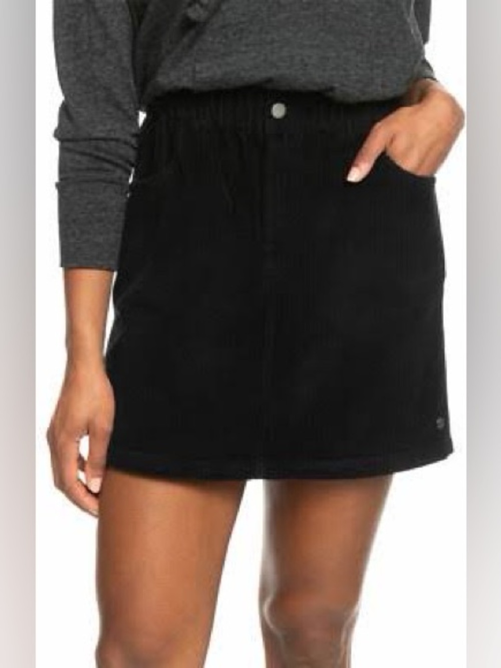 NWT Roxy Black Corduroy Skirt